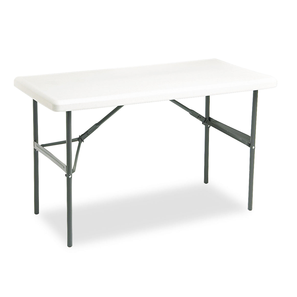 Iceberg IndestrucTable Classic Folding Table, Rectangular, 48" x 24" x 29", Platinum (65203)