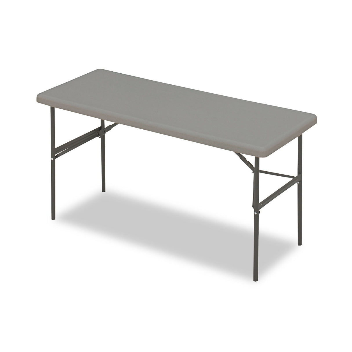 Iceberg IndestrucTable Classic Folding Table, Rectangular, 60" x 24" x 29", Charcoal (65377)