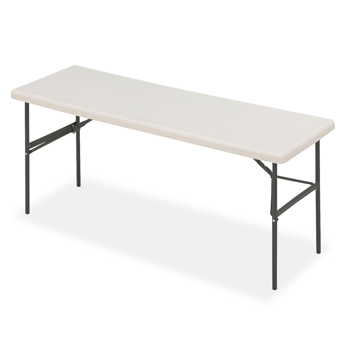 Iceberg IndestrucTable Classic Folding Table, Rectangular, 72" x 24" x 29", Platinum (65383)