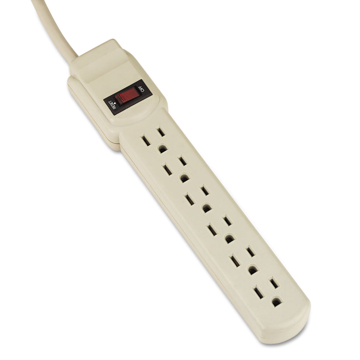 Innovera Power Strip, 6 Outlets, 4 ft Cord, Ivory (IVR73304)