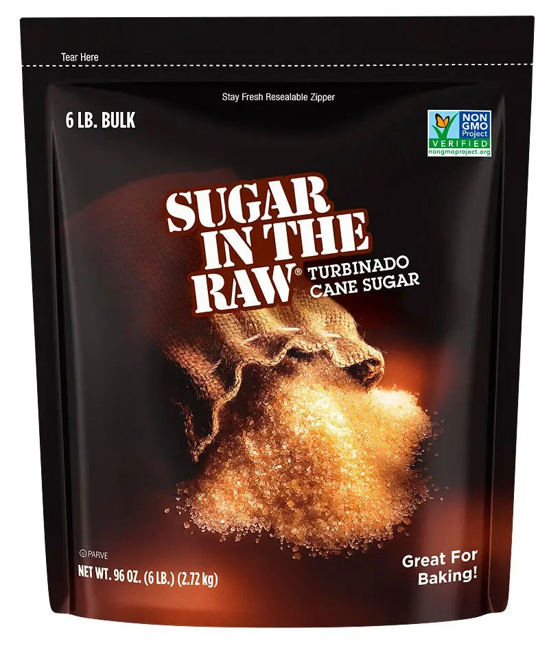 Sugar In The Raw Turbinado Sugar (6 lbs) | Natural Crystals with a Hint of Molasses Sugar In The Raw