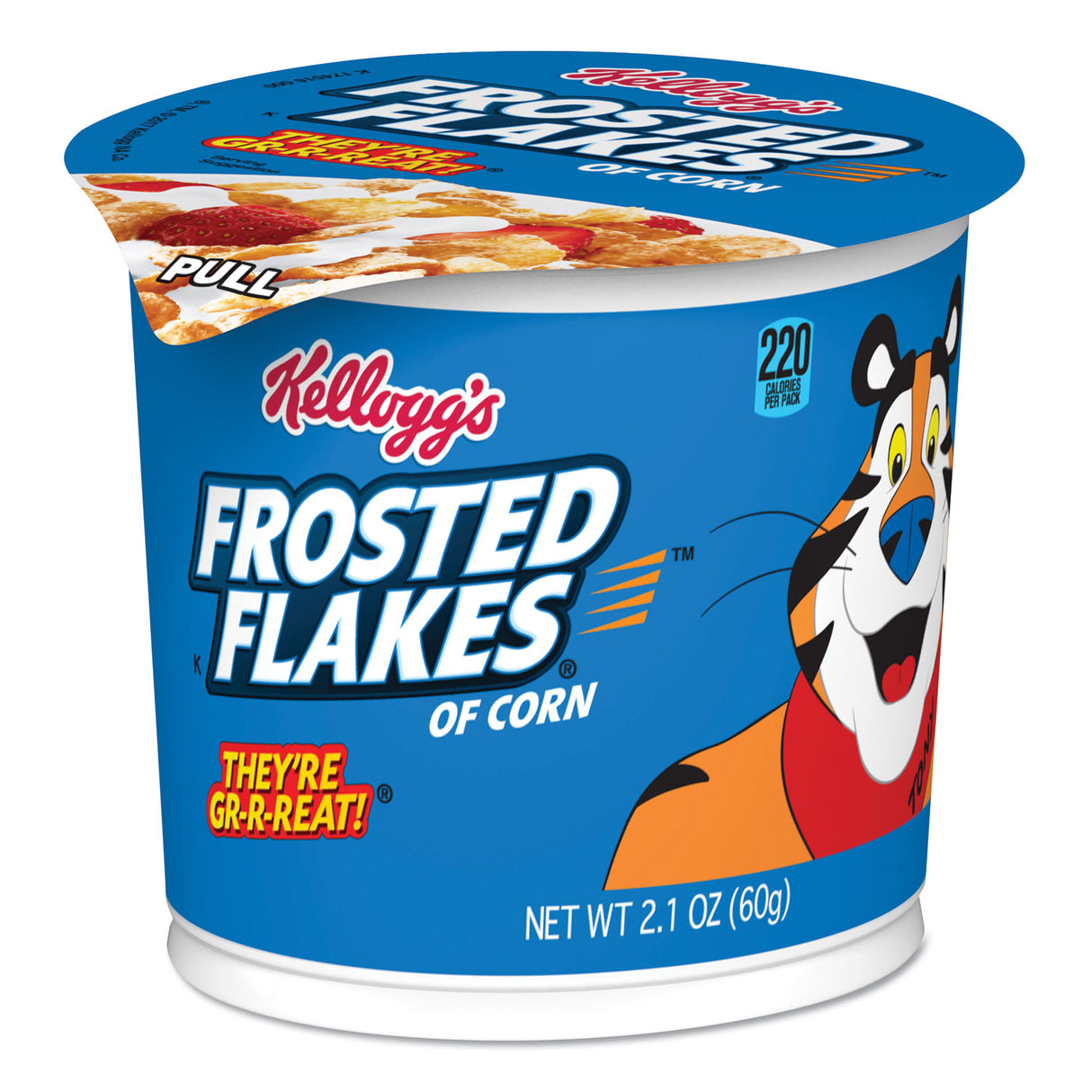 Kellogg's Breakfast Cereal, Frosted Flakes, Single-Serve 2.1 oz Cup, 6/Box (01468)