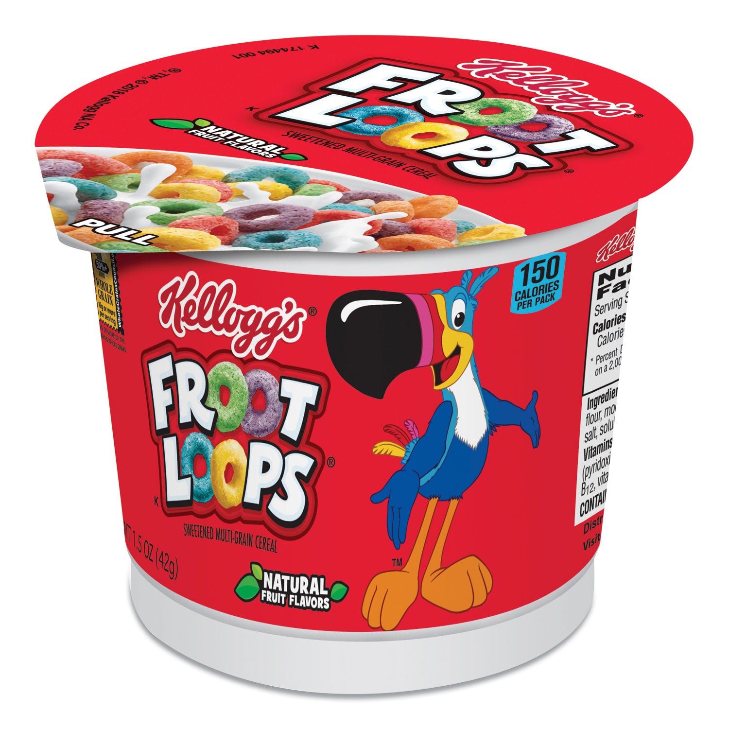 Kellogg's Froot Loops Breakfast Cereal, Single-Serve 1.5 oz Cup, 6/Box (01246)