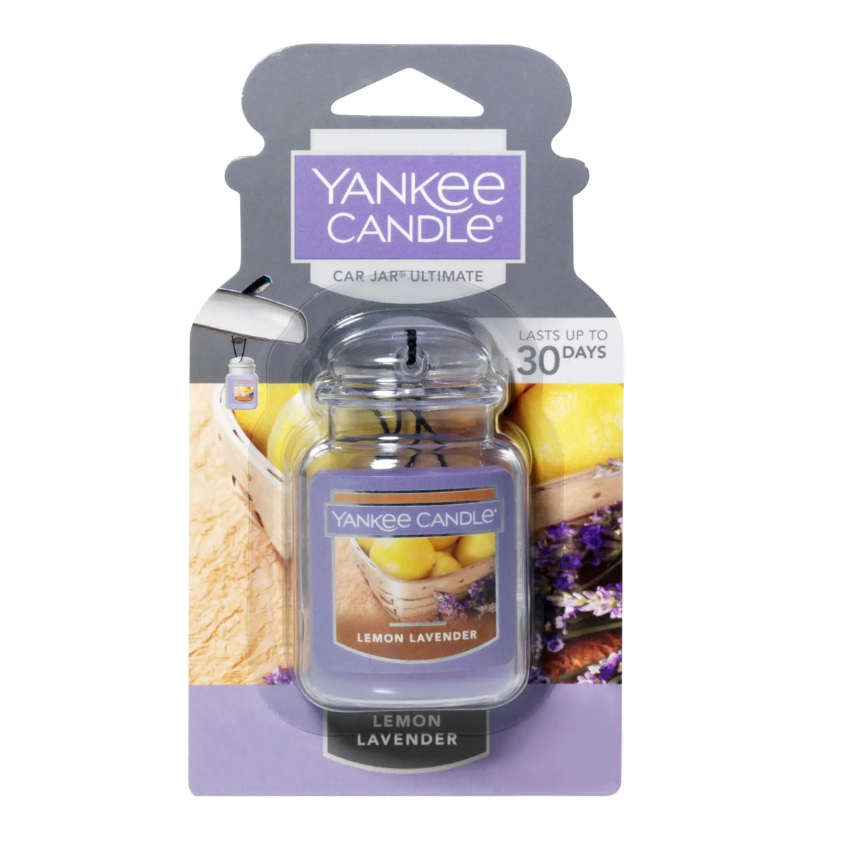 Yankee Candle Car Jar Ultimate (Lemon Lavender) | Fresh, Relaxing Scent for On-the-Go Yankee Candle