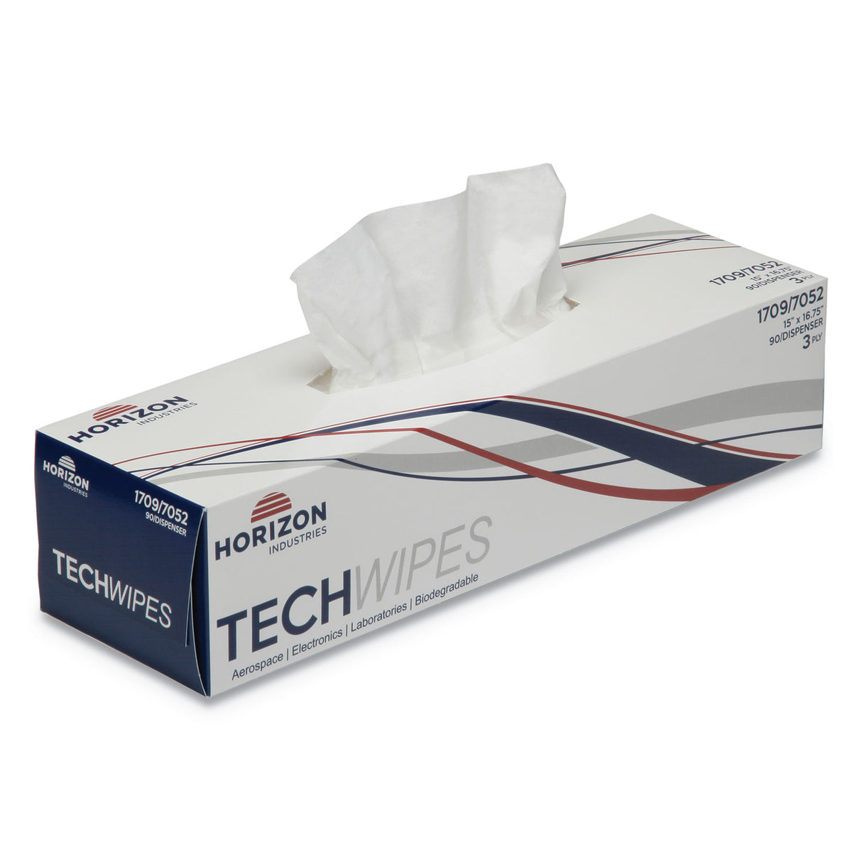 AbilityOne 7920009651709, SKILCRAFT, TechWipes Biodegradable Electronics Tissue, 3-Ply, 16.5 x 15.25, Unscented, White, 1,350/Box