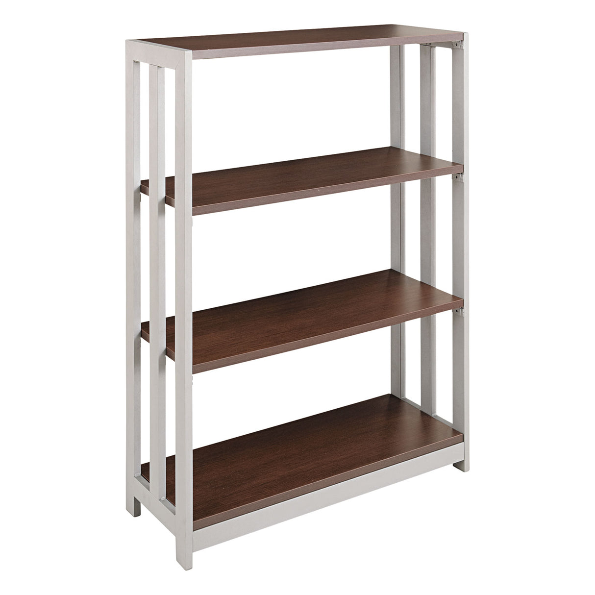 Linea Italia Trento Line Bookcase, Three-Shelf, 31.5w x 11.63d x 43.25h, Mocha (TR735MOC)