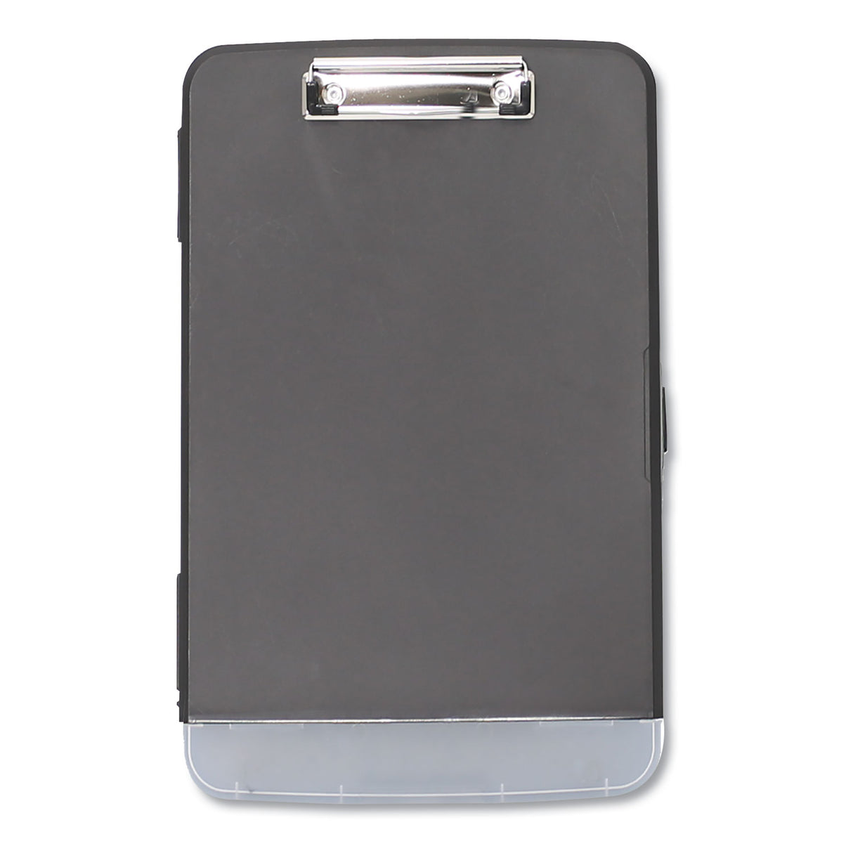 Universal Storage Clipboard with Pen Compartment, 0.5" Clip Capacity, Holds 8.5 x 11 Sheets, Black (UNV40319)