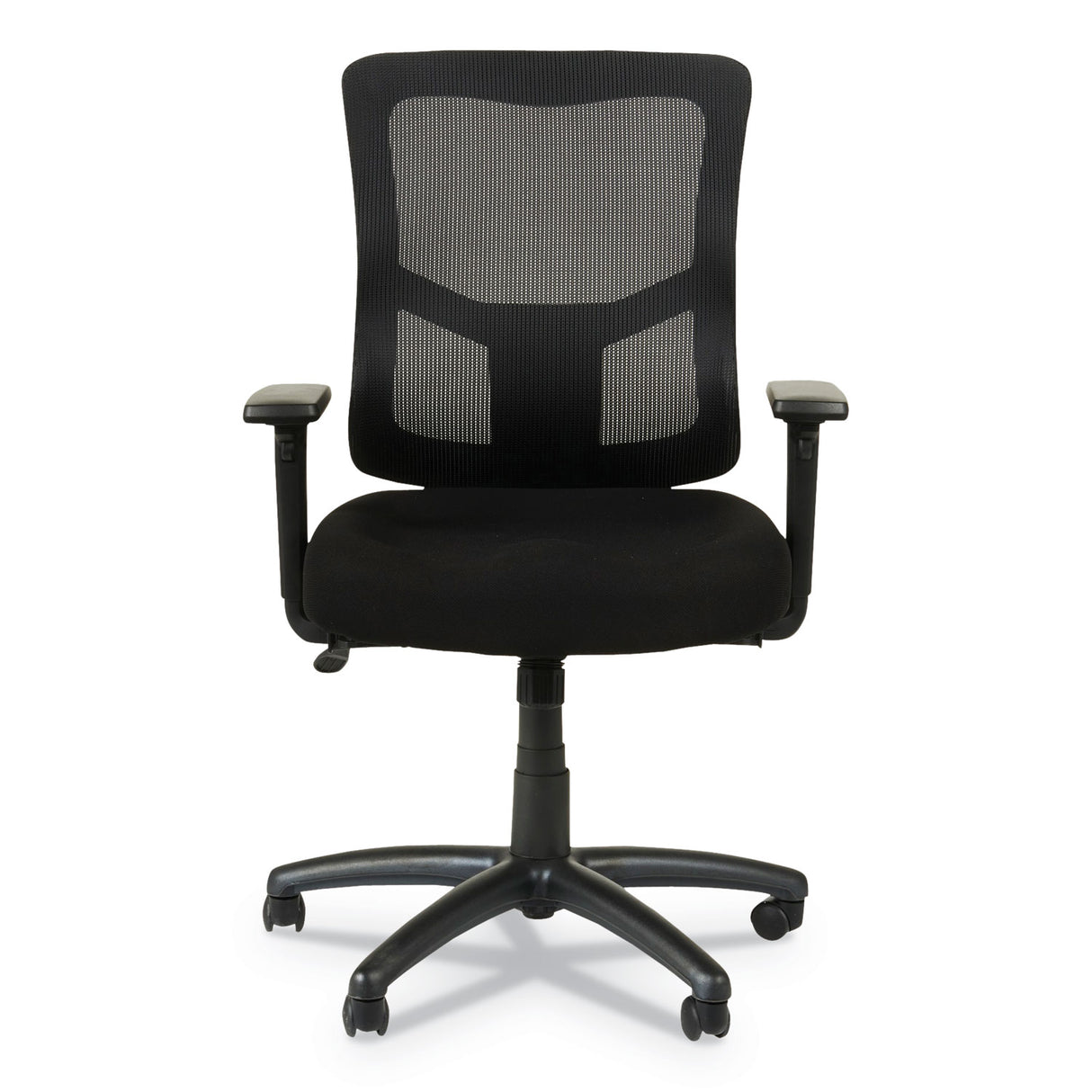 Alera Elusion II Series Mesh Mid-Back Swivel/Tilt Chair, Adjustable Arms, Supports 275lb, 17.51" to 21.06" Seat Height, Black (ALEELT4214F)