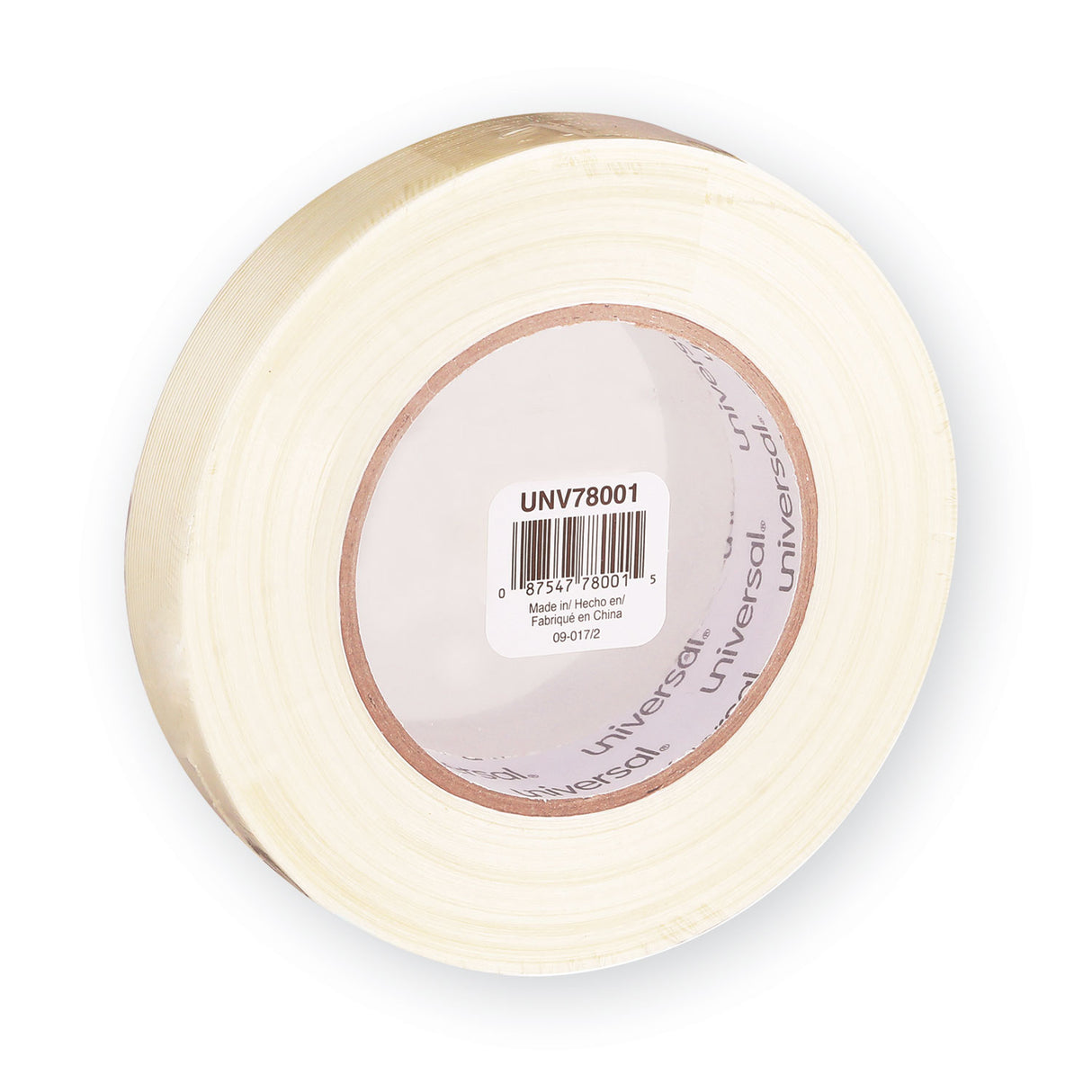 Universal 190# Medium Grade Filament Tape, 3" Core, 24 mm x 54.8 m, Clear (UNV78001)