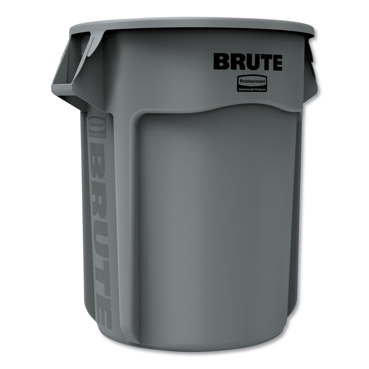 Rubbermaid Commercial Vented Round Brute Container, 55 gal, Plastic, Gray (265500GY)