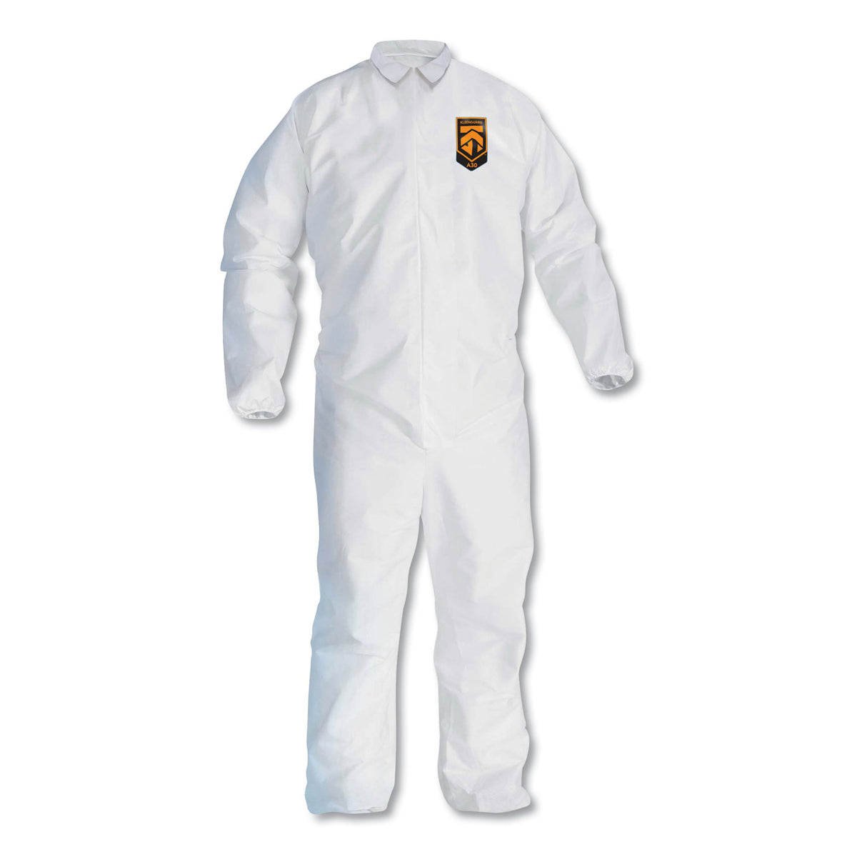 KleenGuard A30 Elastic-Back and Cuff Coveralls, X-Large, White, 25/Carton (46104)