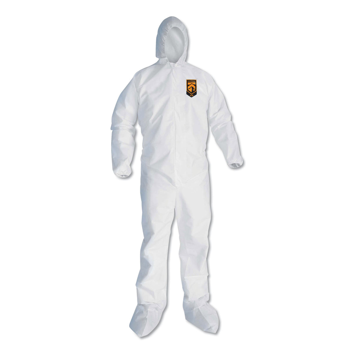 A30 Hood And Boots Splash/particle Protection Coverall, 6x-large, White, 21/carton