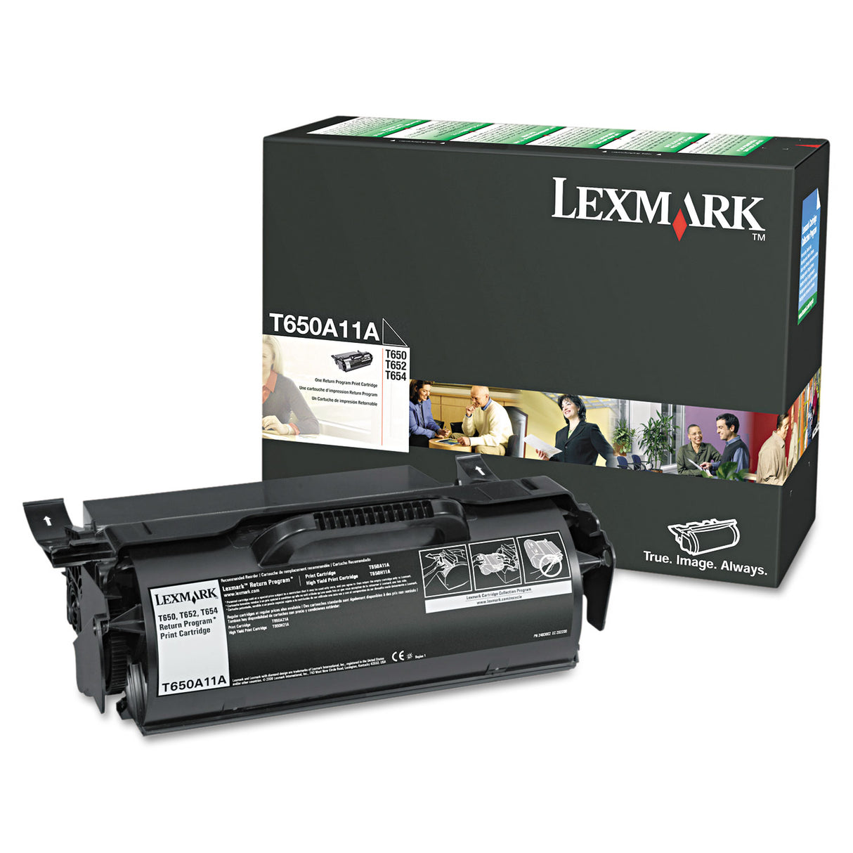 Lexmark T650A11A Return Program Toner, 7,000 Page-Yield, Black