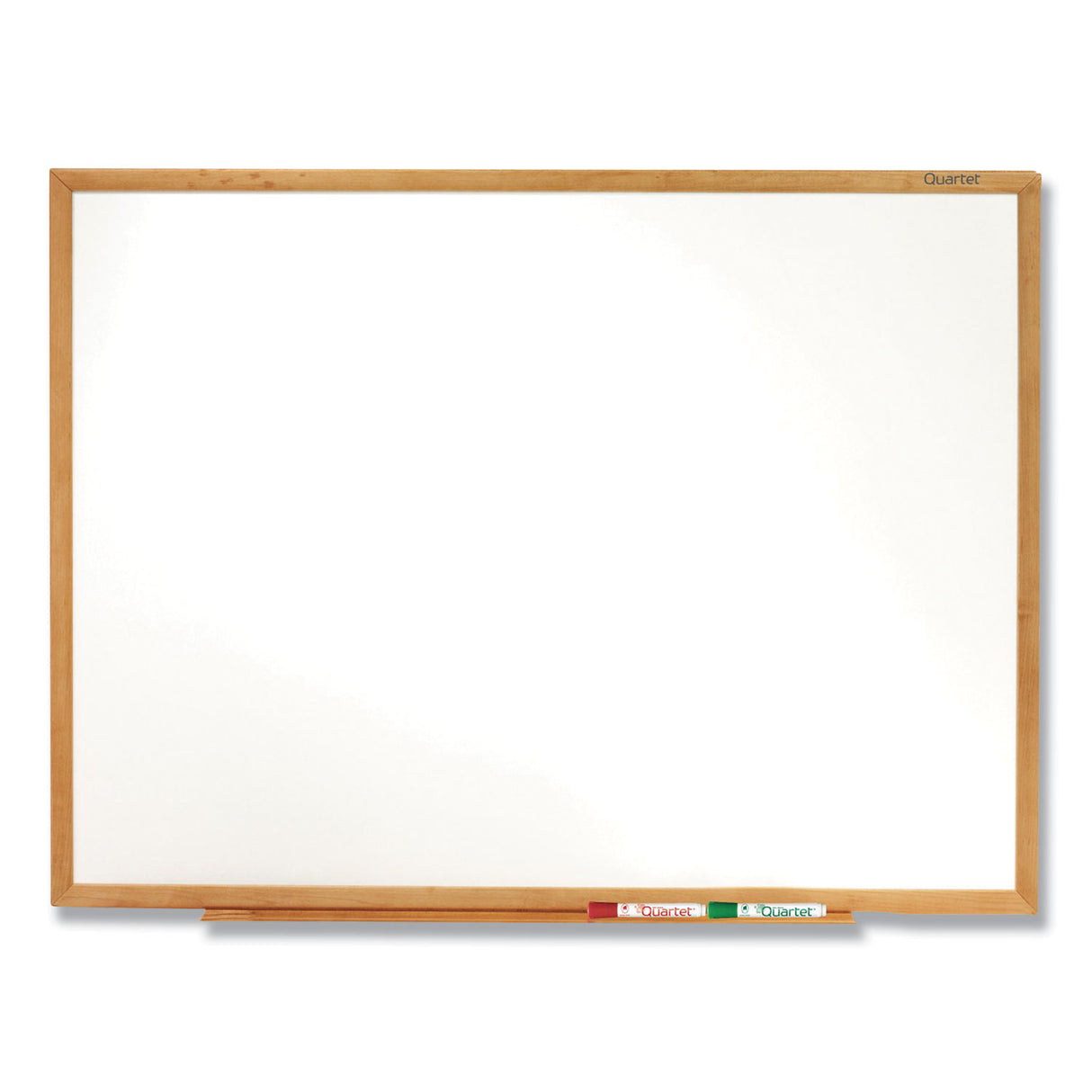 Quartet Classic Series Total Erase Dry Erase Boards, 96 x 48, White Surface, Oak Fiberboard Frame (S578)