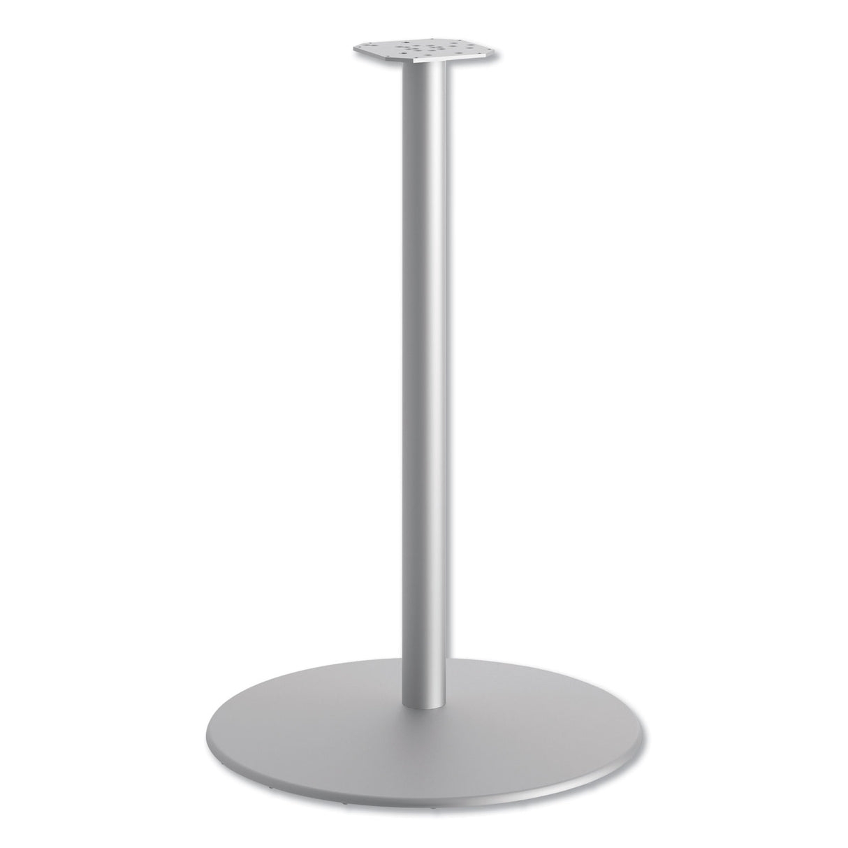 HON Between Round Disc Base for 42" Table Tops, 40.79" High, Textured Silver (HBTTD42)