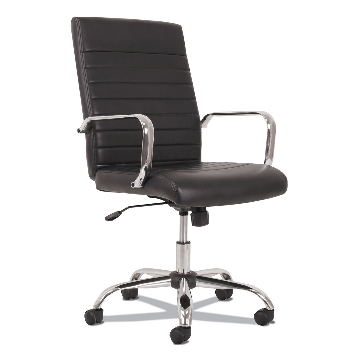 Sadie 5-Eleven Mid-Back Executive Chair, Supports Up to 250 lb, 17.1" to 20" Seat Height, Black Seat/Back, Chrome Base (VST511)
