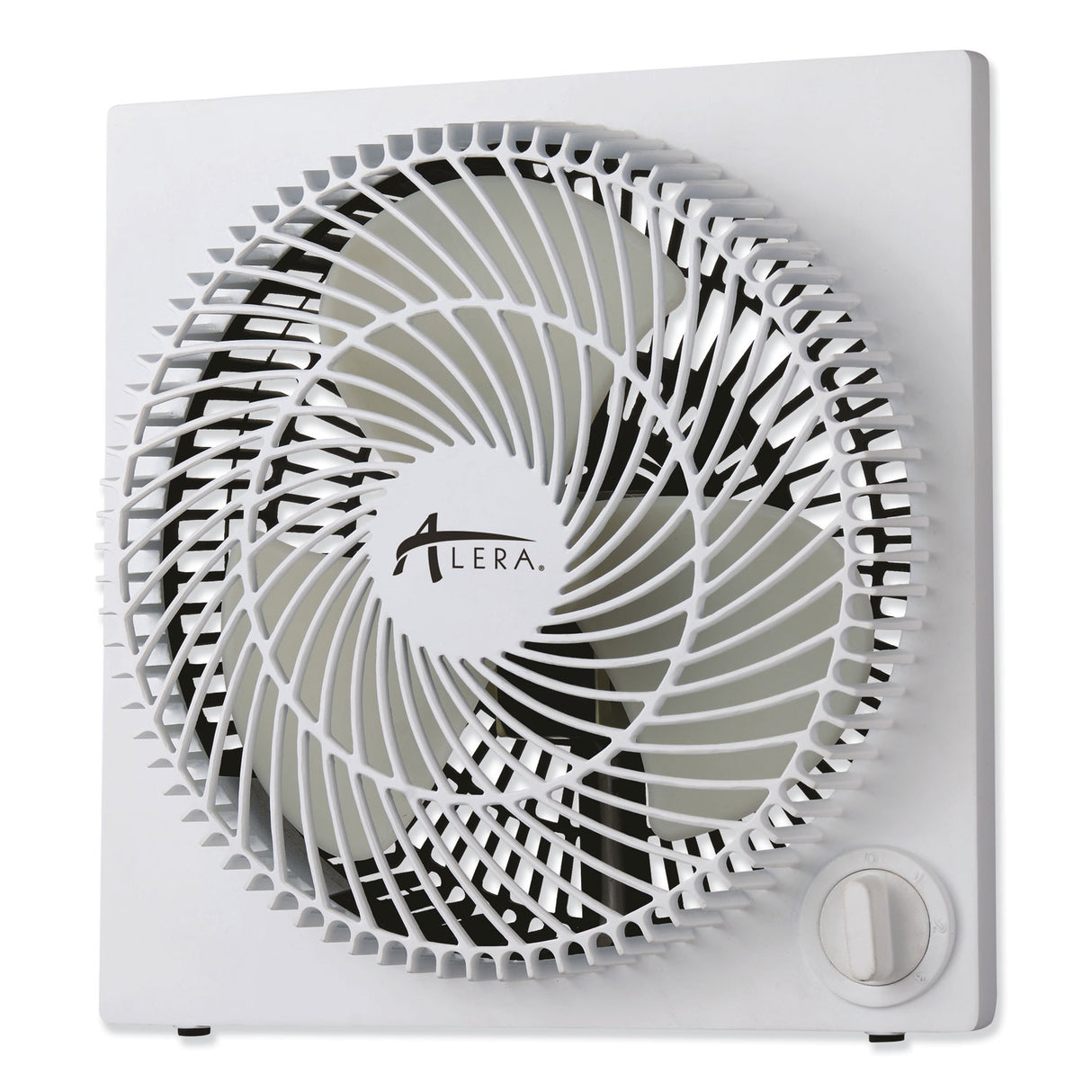 Alera 9" 3-Speed Desktop Box Fan, Plastic, White (ALEFANBX10B)