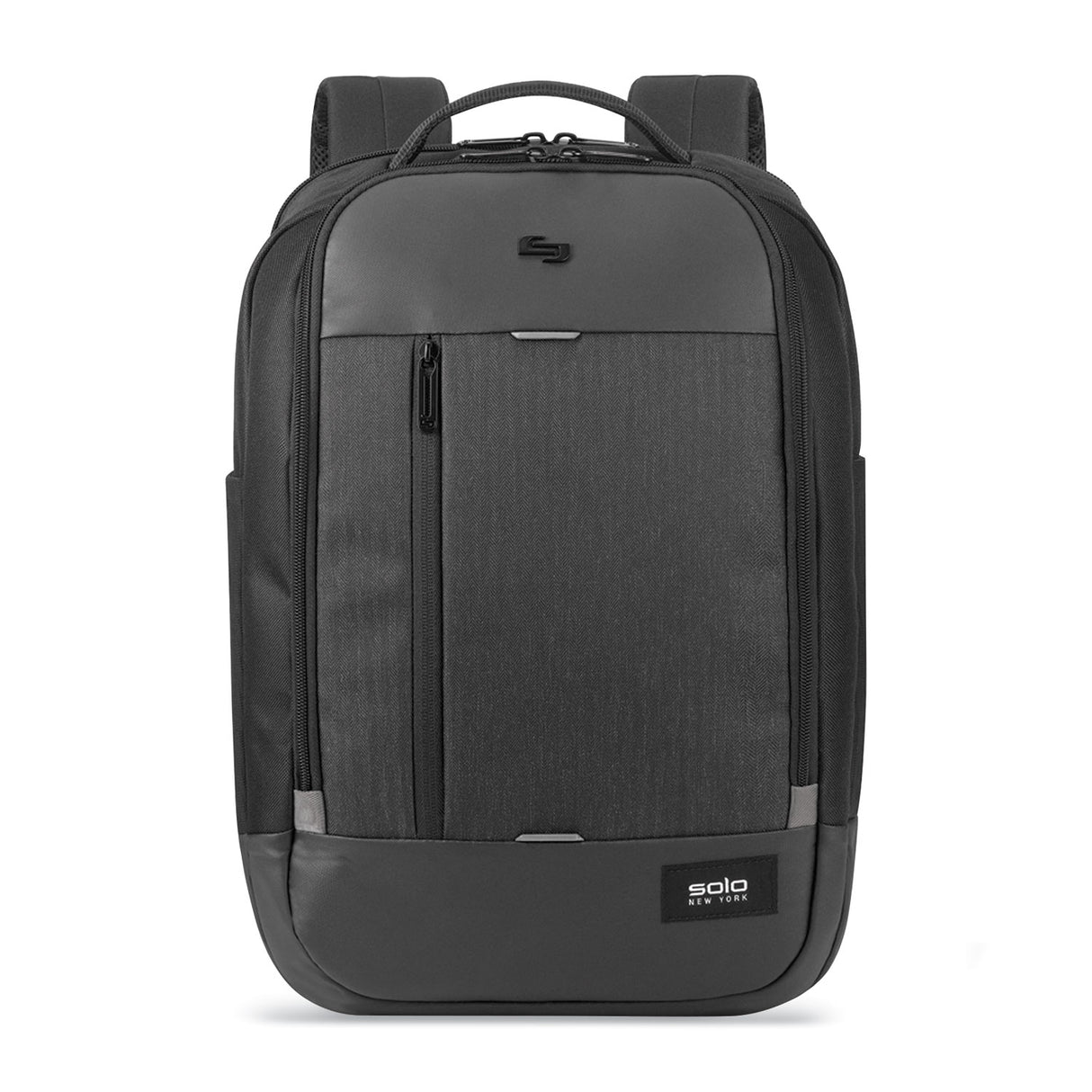 SOLO Magnitude Backpack, Fits Devices Up to 17.3", Polyester, 12.5 x 6 x 18.5, Black Herringbone (GRV7004)