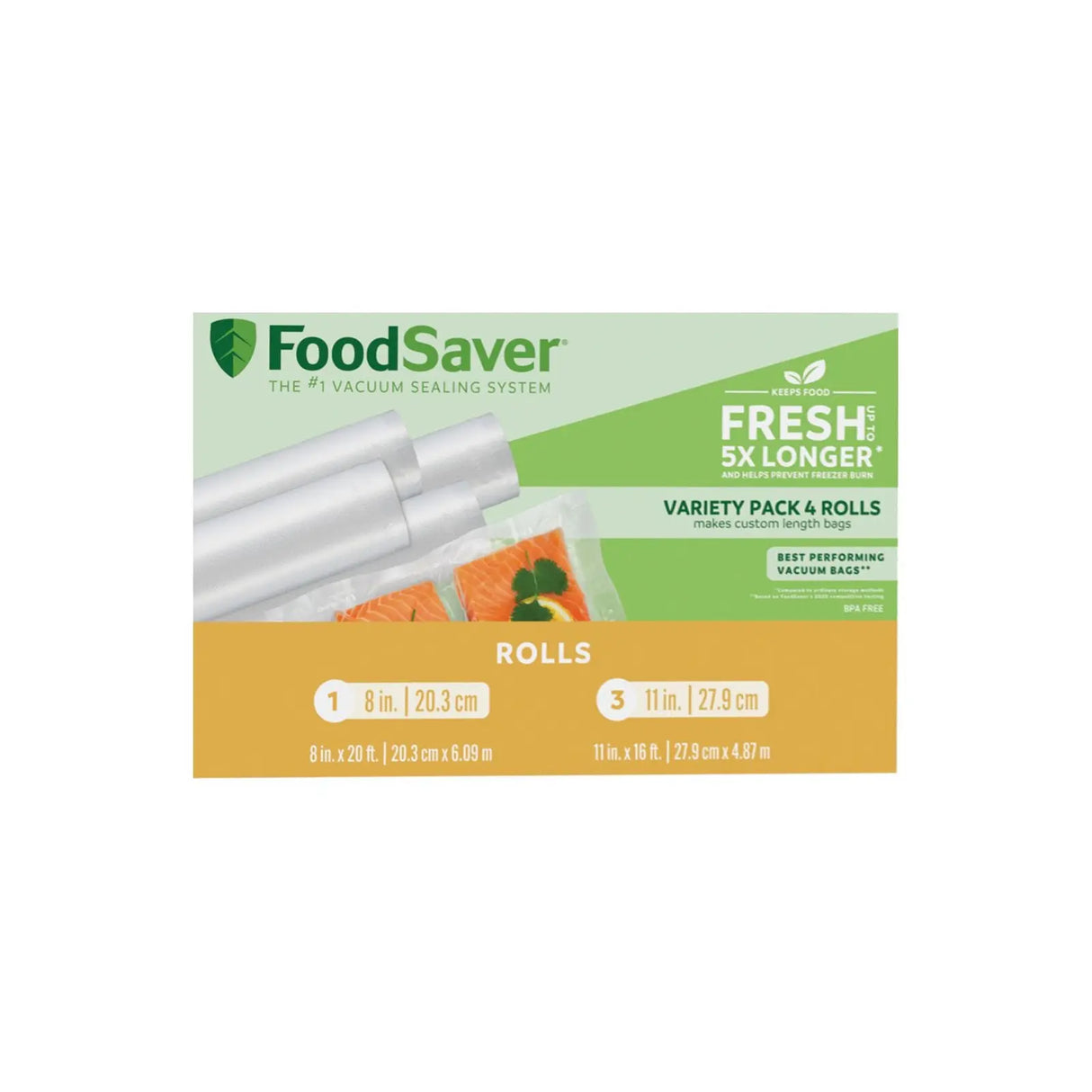 FoodSaver Vacuum Packaging Rolls (4-Pack) | Preserve Freshness Longer FoodSaver