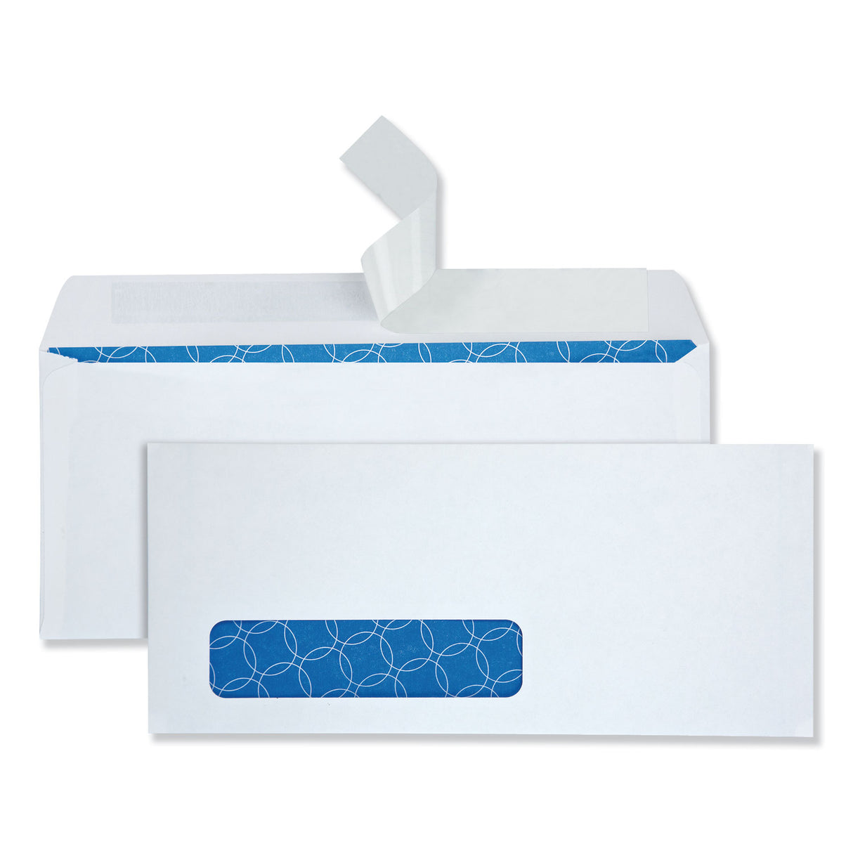 Quality Park Security Envelope, Address Window, #10, Commercial Flap, Redi-Strip Adhesive Closure, 4.13 x 9.5, White, 500/Box (90119)