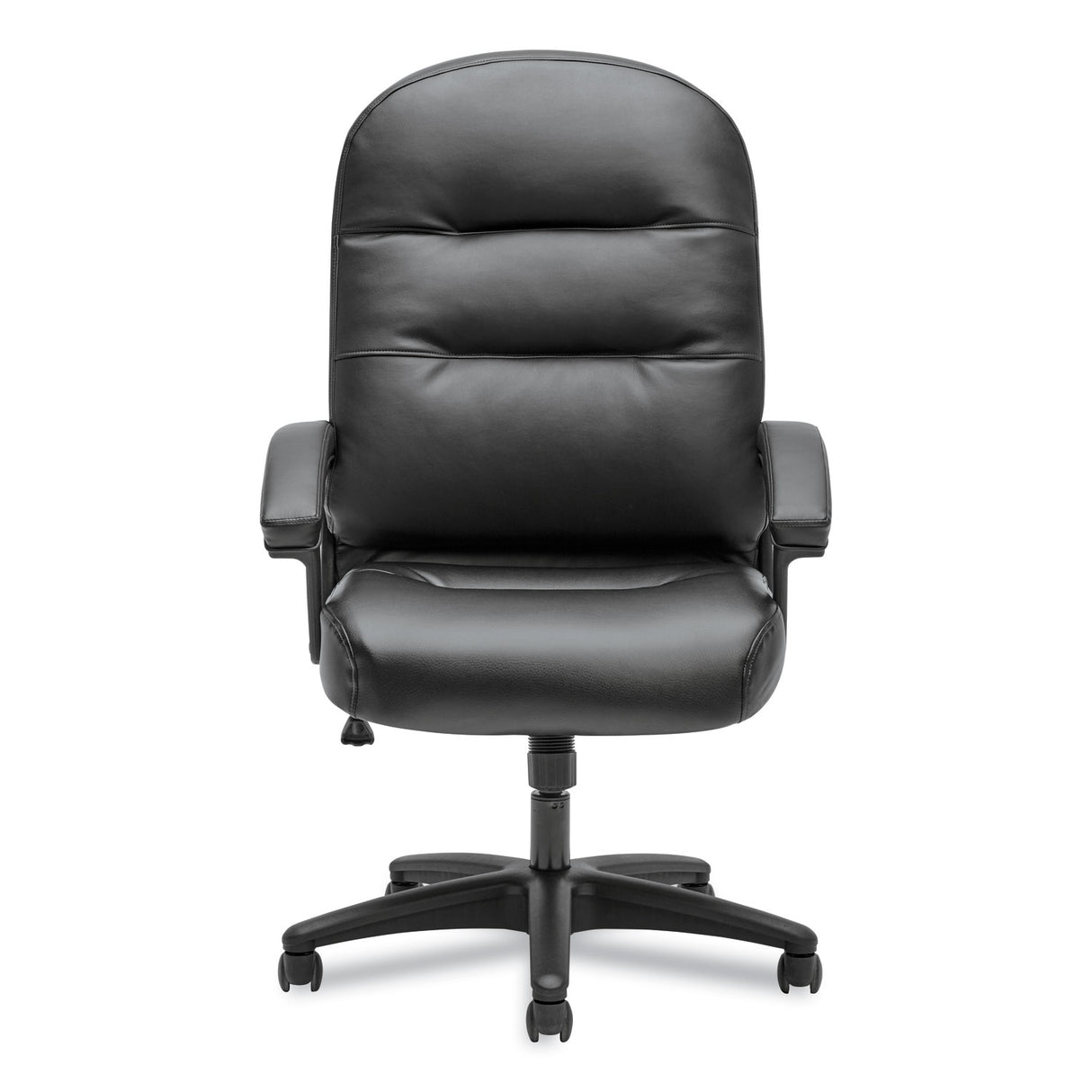 HON Pillow-Soft 2090 Series Executive High-Back Swivel/Tilt Chair, Supports Up to 250 lb, 16" to 21" Seat Height, Black (2095HPWST11T)