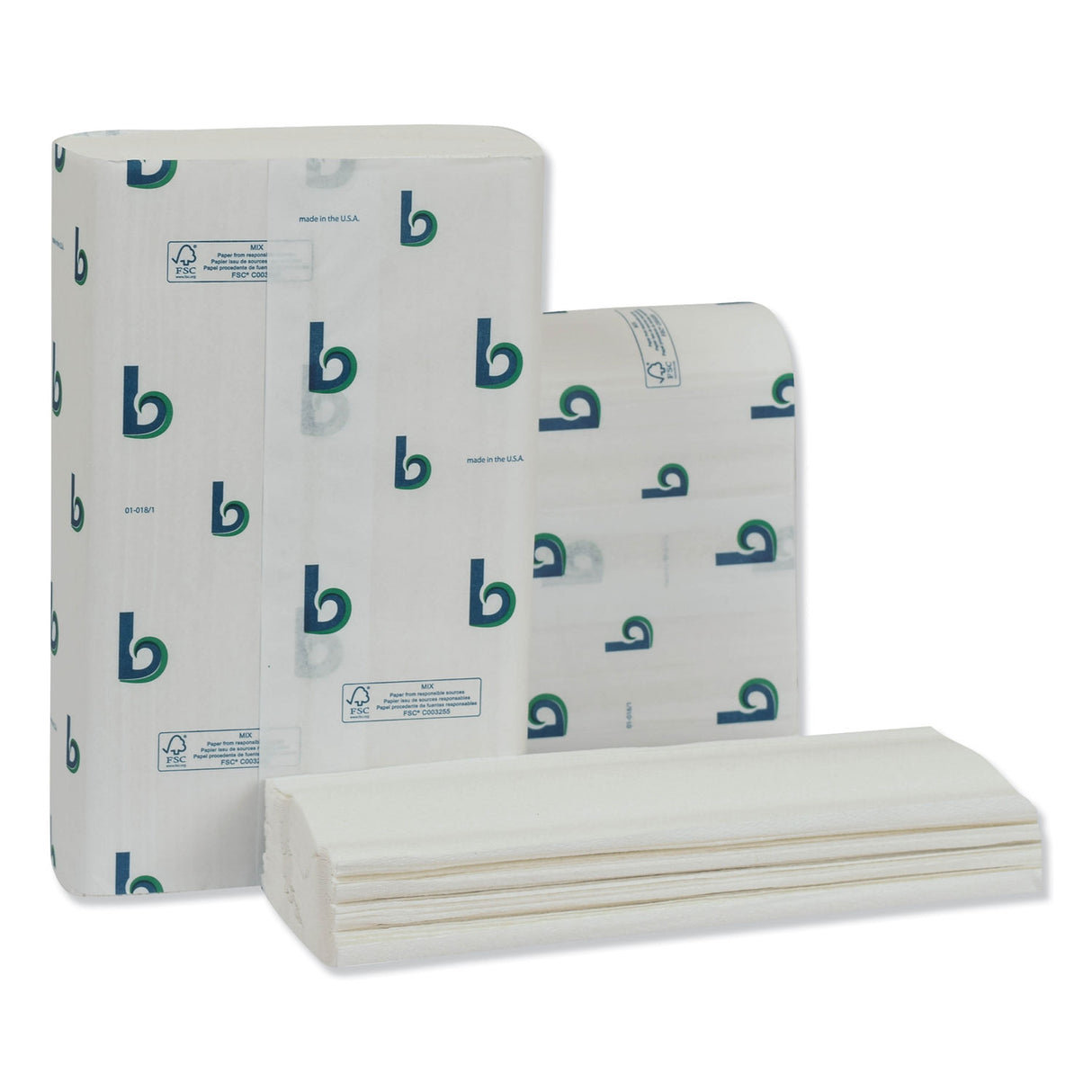 Boardwalk® Structured Multifold Paper Towels, 1-Ply, White, 4000 Towels (BWK6204)