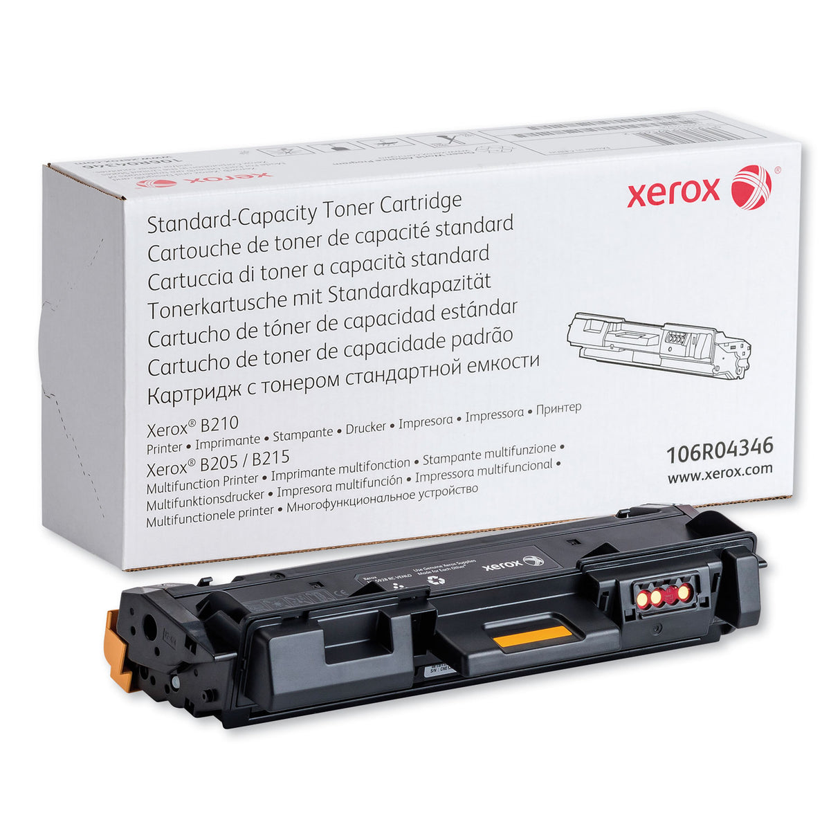 Xerox 106R04346 Toner, 1,500 Page-Yield, Black