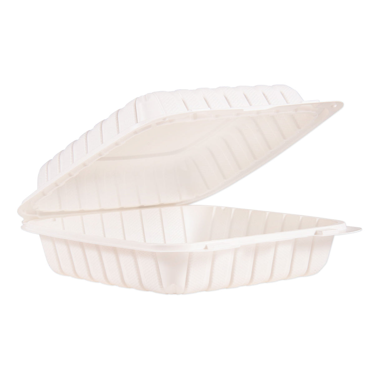 Dart Hinged Lid Containers, Single Compartment, 9 x 8.8 x 3, White, Plastic, 150/Carton (90MFPPHT1)