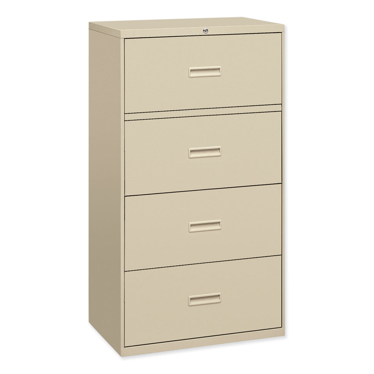 HON 400 Series Lateral File, 4 Legal/Letter-Size File Drawers, Putty, 36" x 18" x 52.5" (484LL)