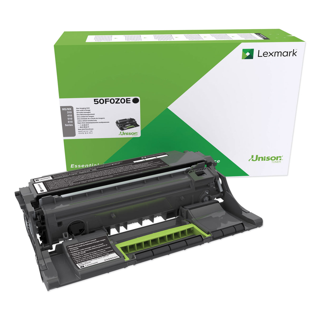 Lexmark 50F0Z0E Imaging Unit, 60,000 Page-Yield, Black