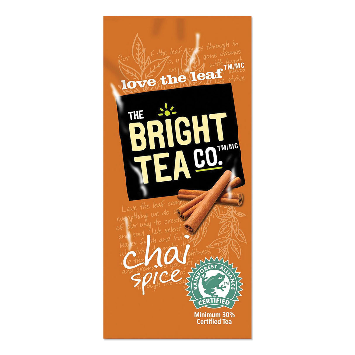 The Bright Tea Co. Tea Freshpack Pods, Chai Spice, 0.09 oz, 100/Carton (MDRB501)