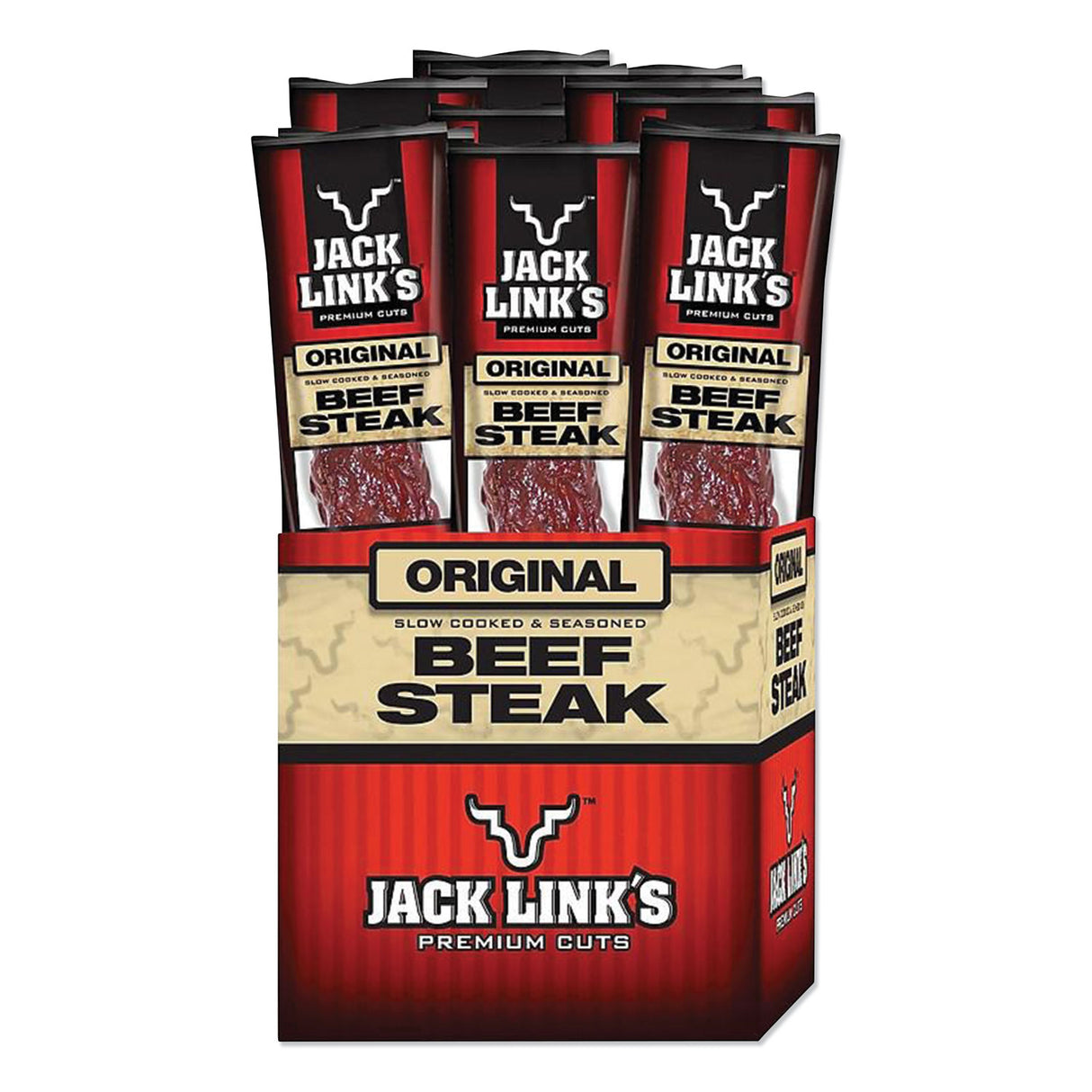 Jack Links Beef Steak, Original, 1 oz, 12/Box (02027)