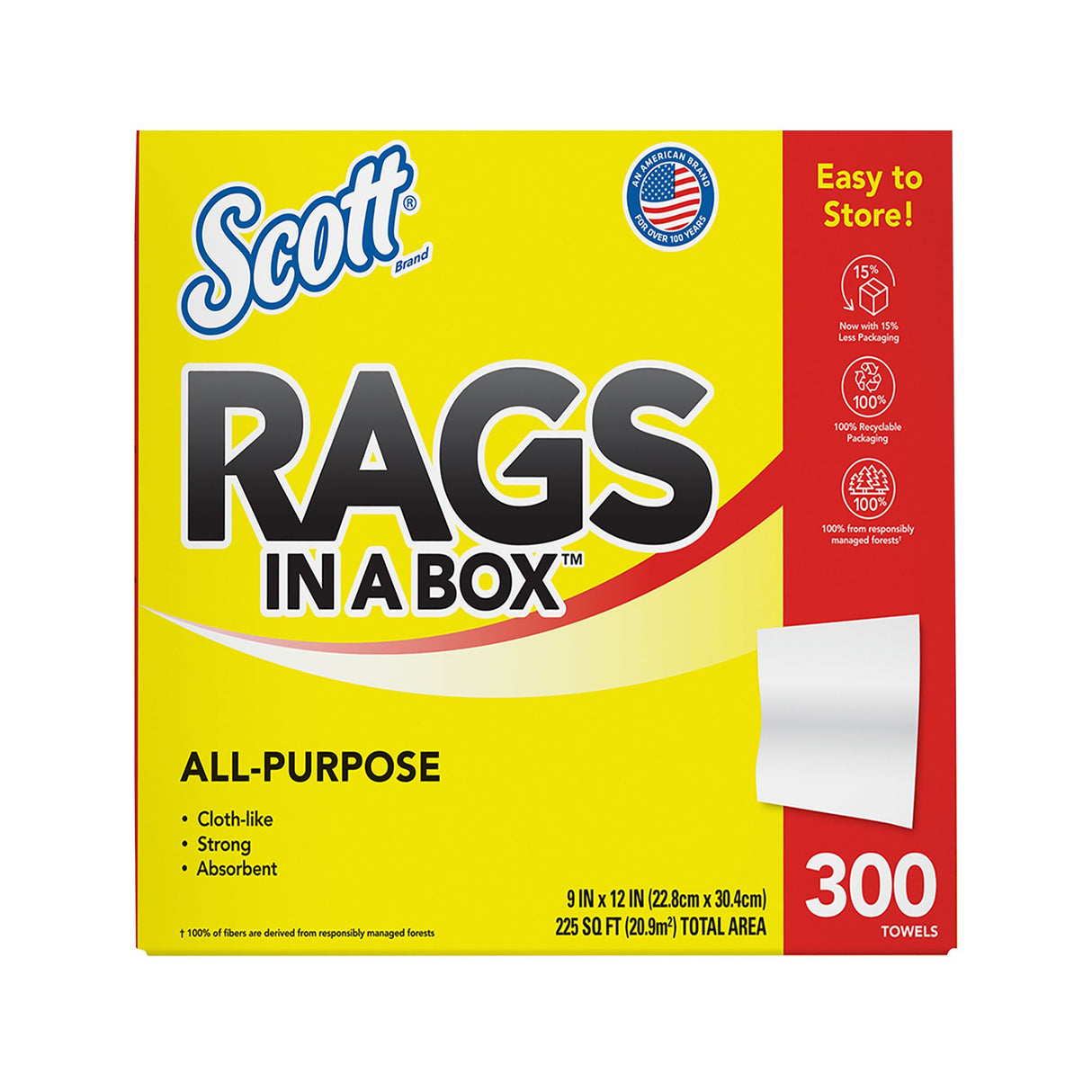 Scott All-Purpose Rags 300 count in box