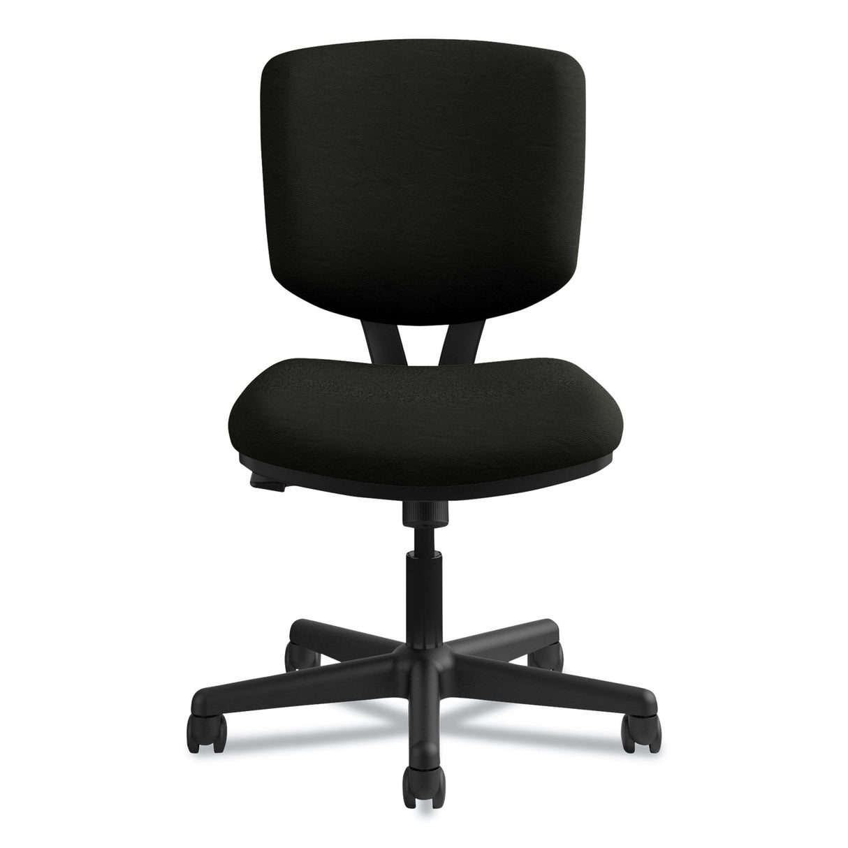 HON Volt Series Leather Task Chair with Synchro-Tilt, Supports Up to 250 lb, 18" to 22.25" Seat Height, Black (5703SB11T)