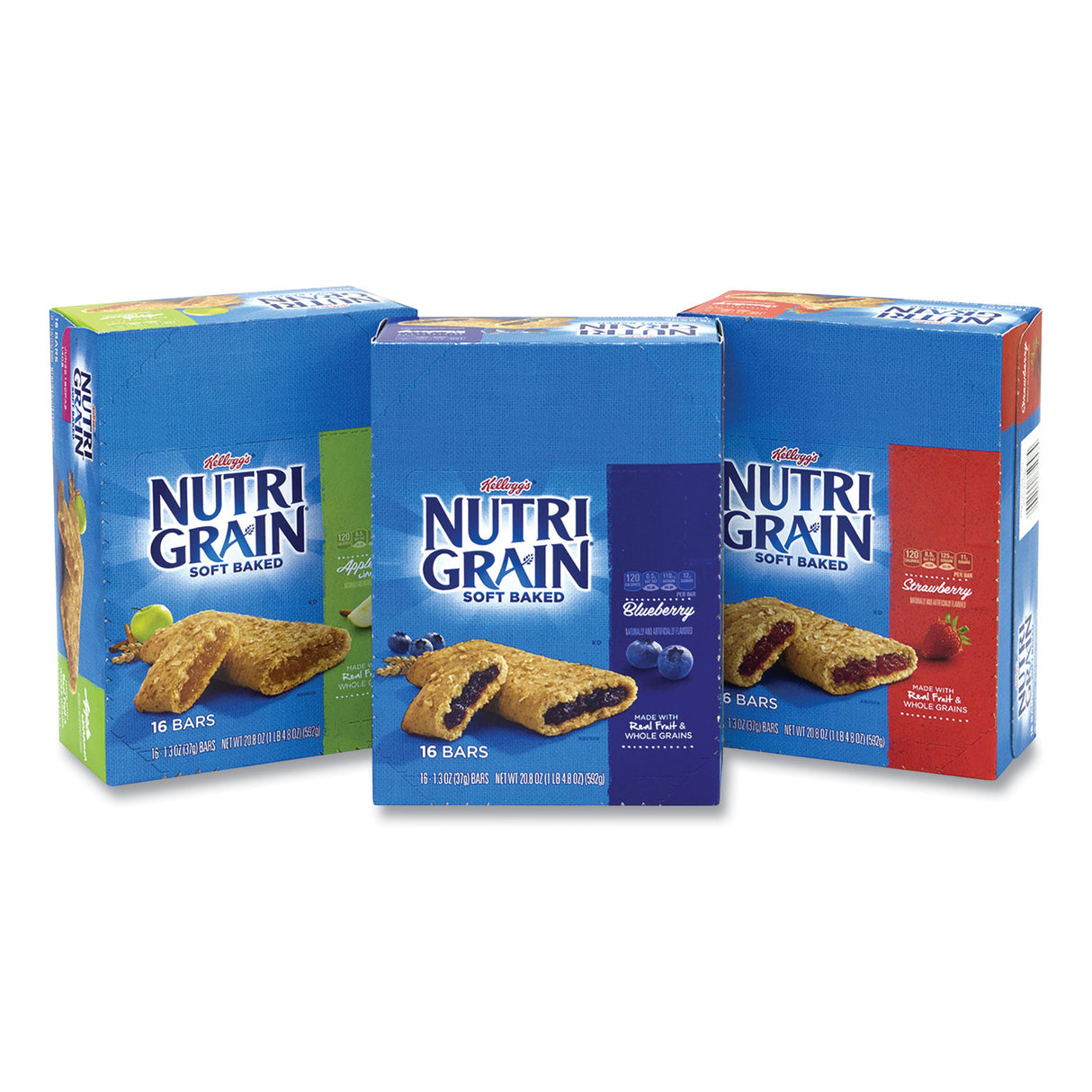 Kellogg's Nutri-Grain Soft Baked Breakfast Bars, Assorted, 1.3 oz Bar, 48/Carton (22000508)
