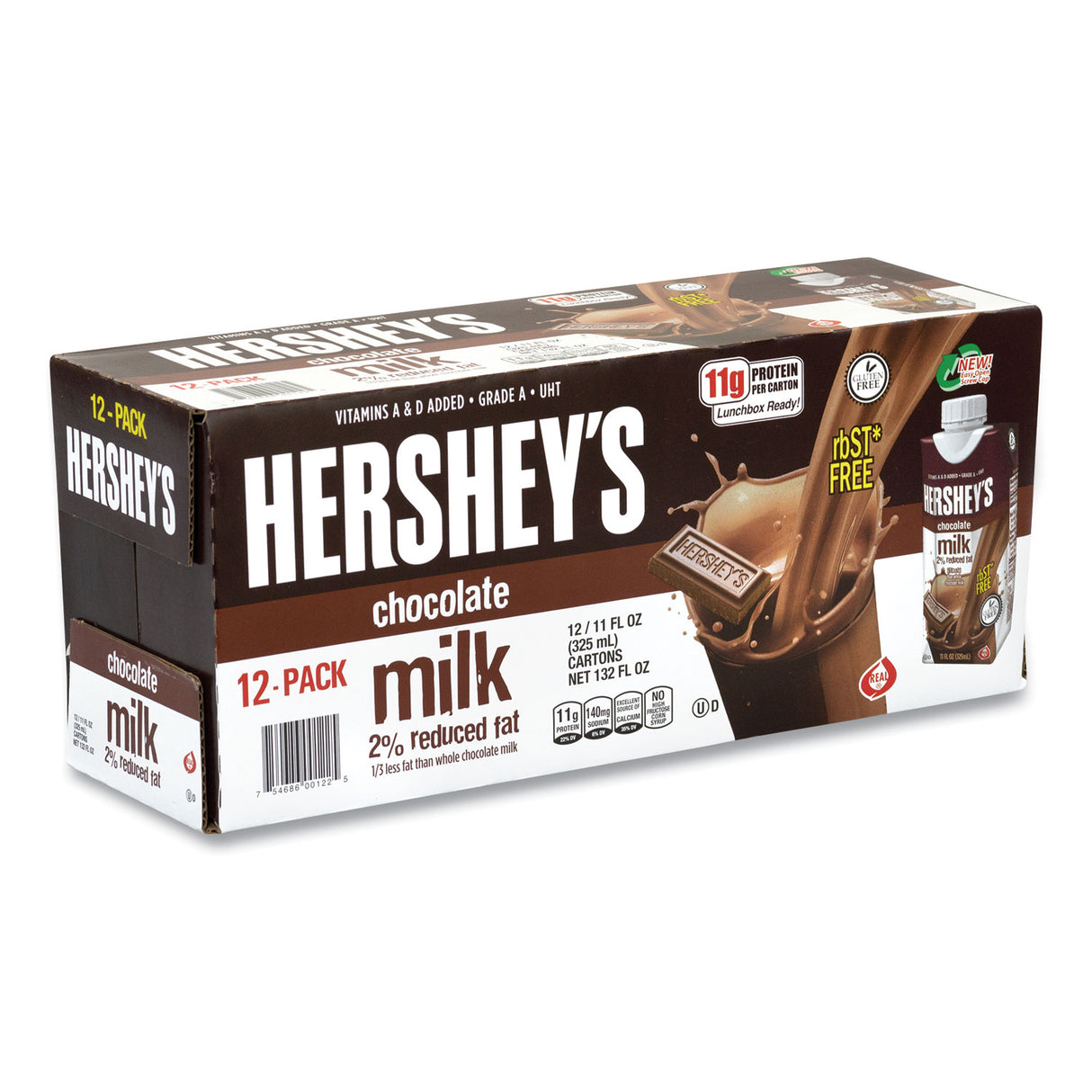 Hershey's 2% Reduced Fat Chocolate Milk, 11 oz, 12/Carton (22000811)