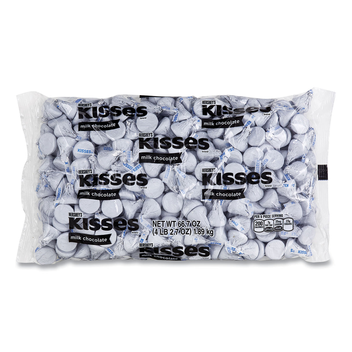 Hershey's KISSES, Milk Chocolate, White Wrappers, 66.7 oz Bag (24600242)