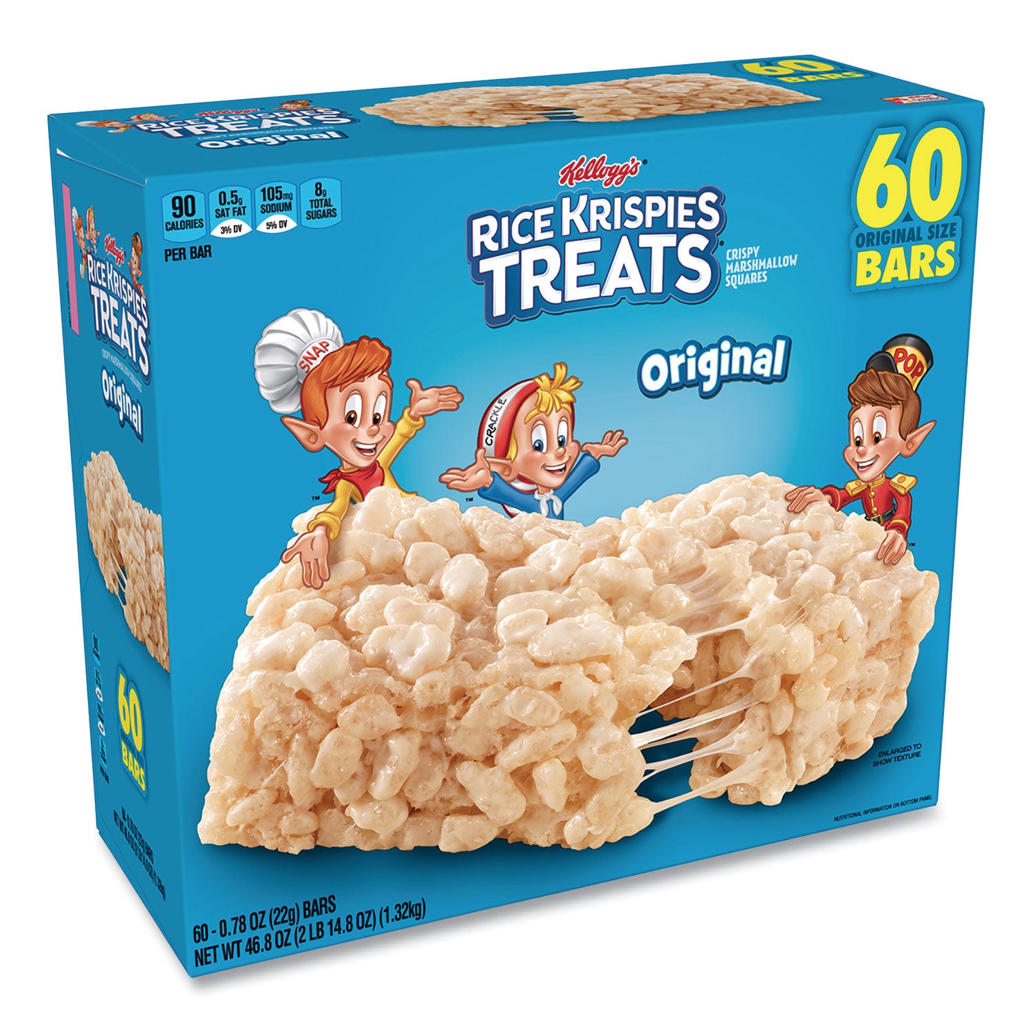 Kellogg's Rice Krispies Treats, Original Marshmallow, 0.78 oz Bar, 60/Carton (22000515)