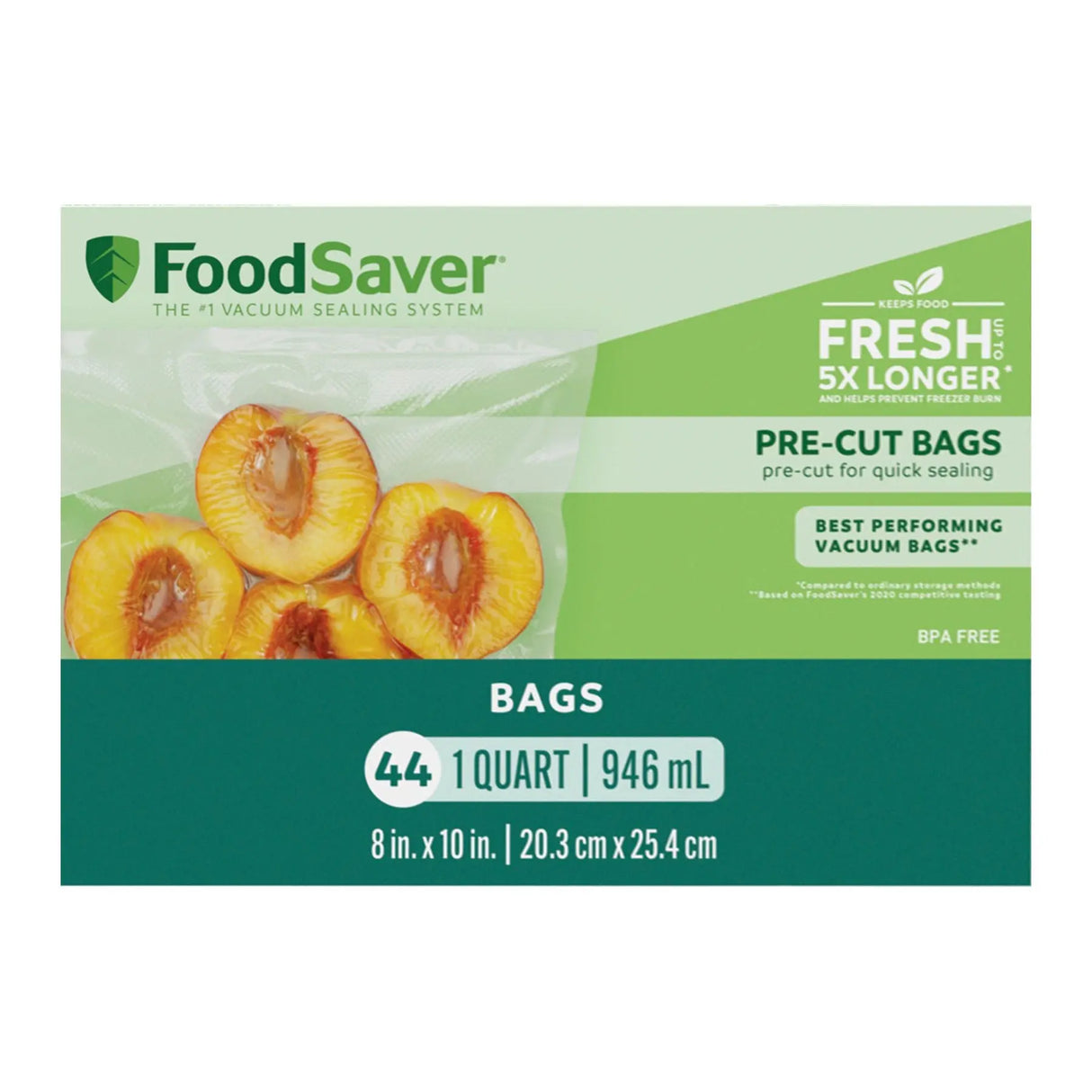 FoodSaver Quart-Size Vacuum Storage Bags (44 ct.) | Preserves Freshness & Saves Space FoodSaver