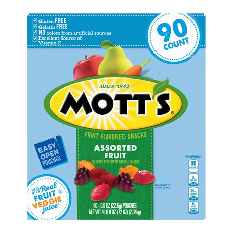 Mott's Fruit Snacks Variety (90-Pack) | Real Fruit Gummies for Kids Mott's