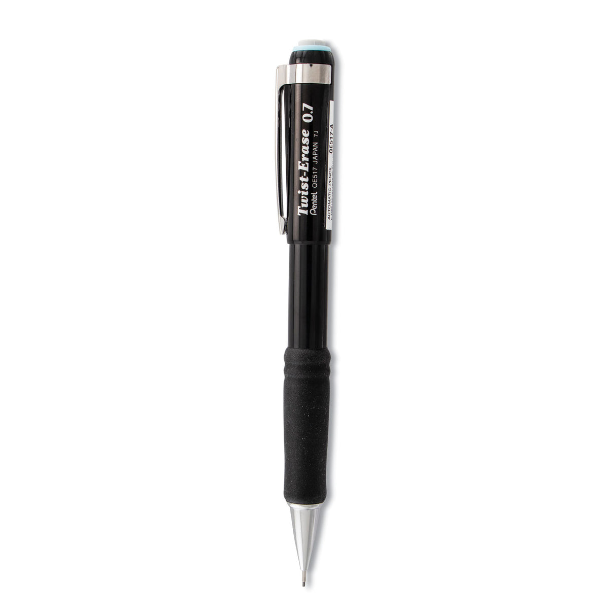 Pentel Twist-Erase III Mechanical Pencil, 0.7 mm, HB (#2), Black Lead, Black Barrel (QE517A)