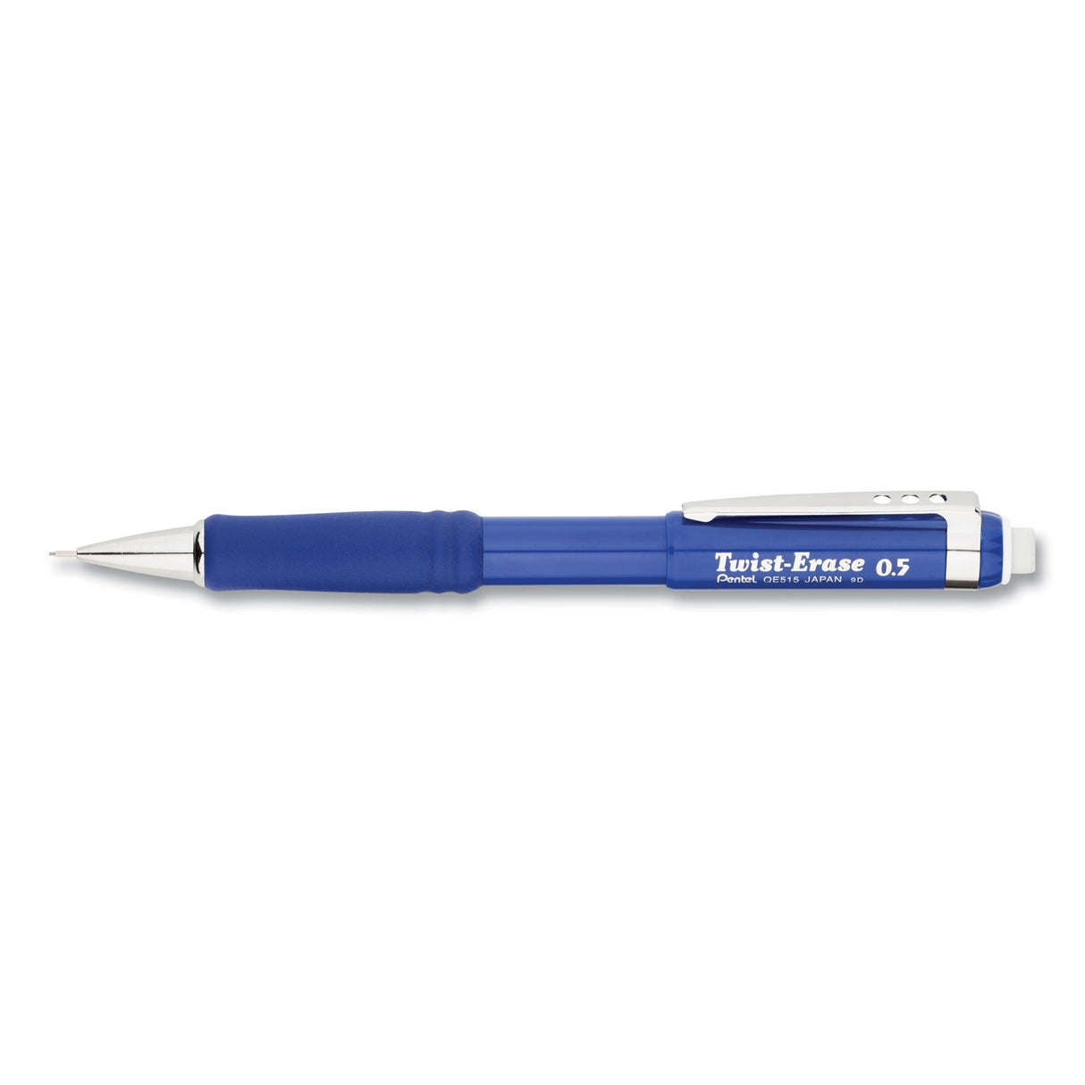 Pentel Twist-Erase III Mechanical Pencil, 0.5 mm, HB (#2), Black Lead, Blue Barrel (QE515C)