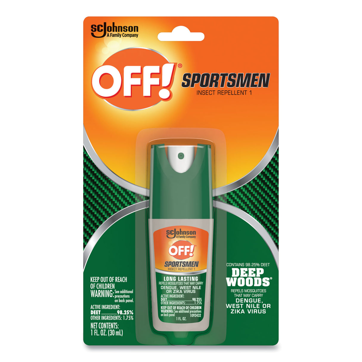 OFF! Deep Woods Sportsmen Insect Repellent, 1 oz Spray Bottle (317188)