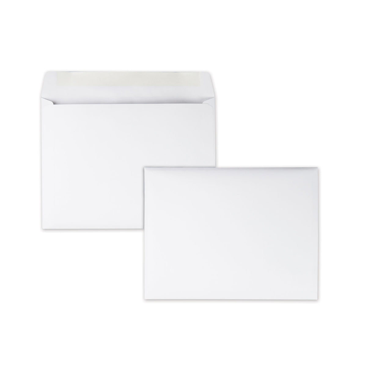 Quality Park Open-Side Booklet Envelope, #10 1/2, Hub Flap, Gummed Closure, 9 x 12, White, 100/Box (37693)