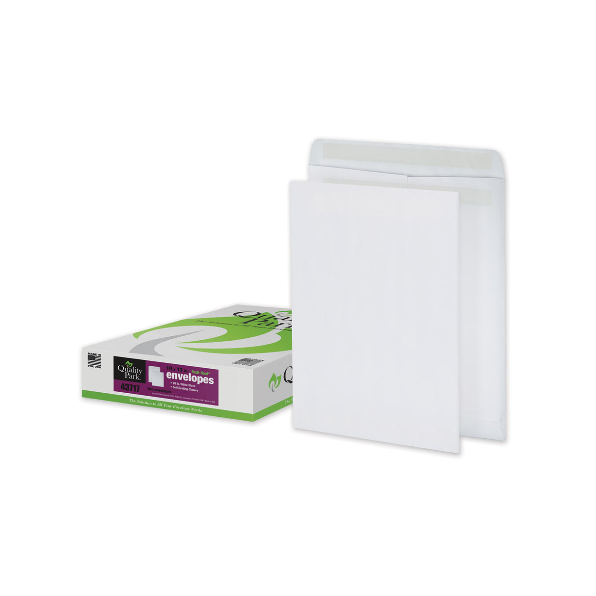 Quality Park Redi-Seal Catalog Envelope, #13 1/2, Cheese Blade Flap, Redi-Seal Adhesive Closure, 10 x 13, White, 100/Box (43717)