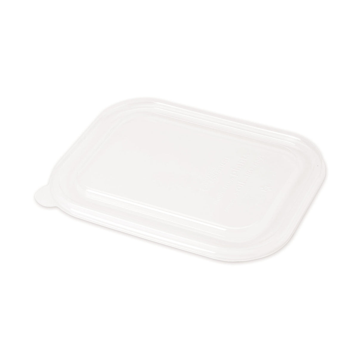 World Centric PLA Lids for Fiber Containers, 8.8 x 6.9 x 0.8, Clear, Plastic, 400/Carton (CTLCS3)