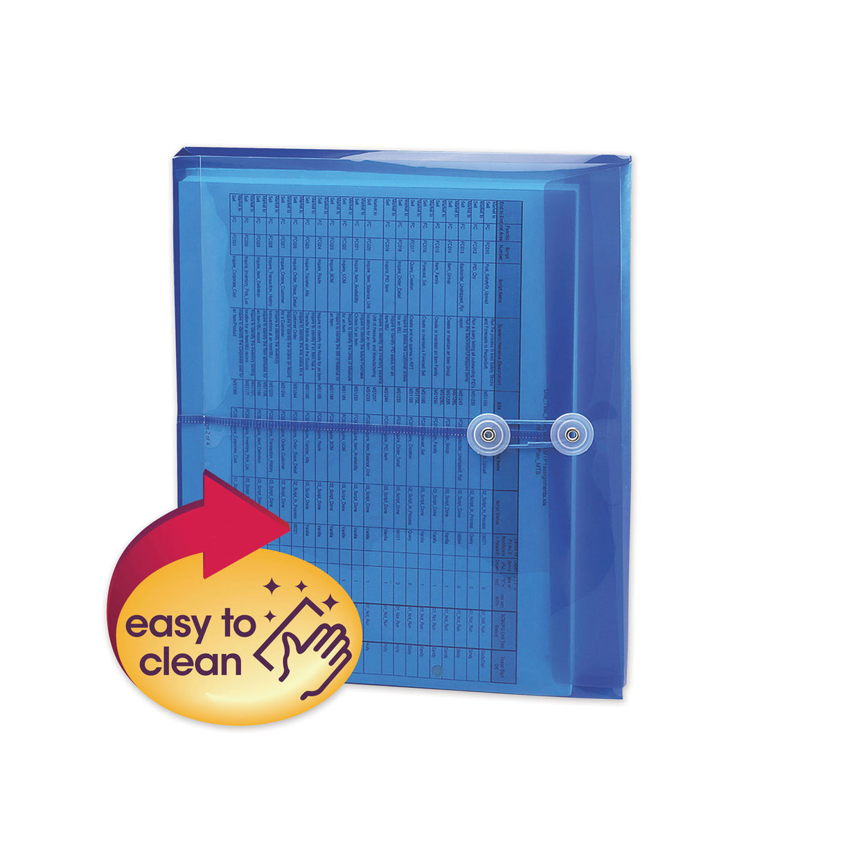 Smead Poly String and Button Interoffice Envelopes, Open-Side (Horizontal), 9.75 x 11.63, Transparent Blue, 5/Pack (89522)