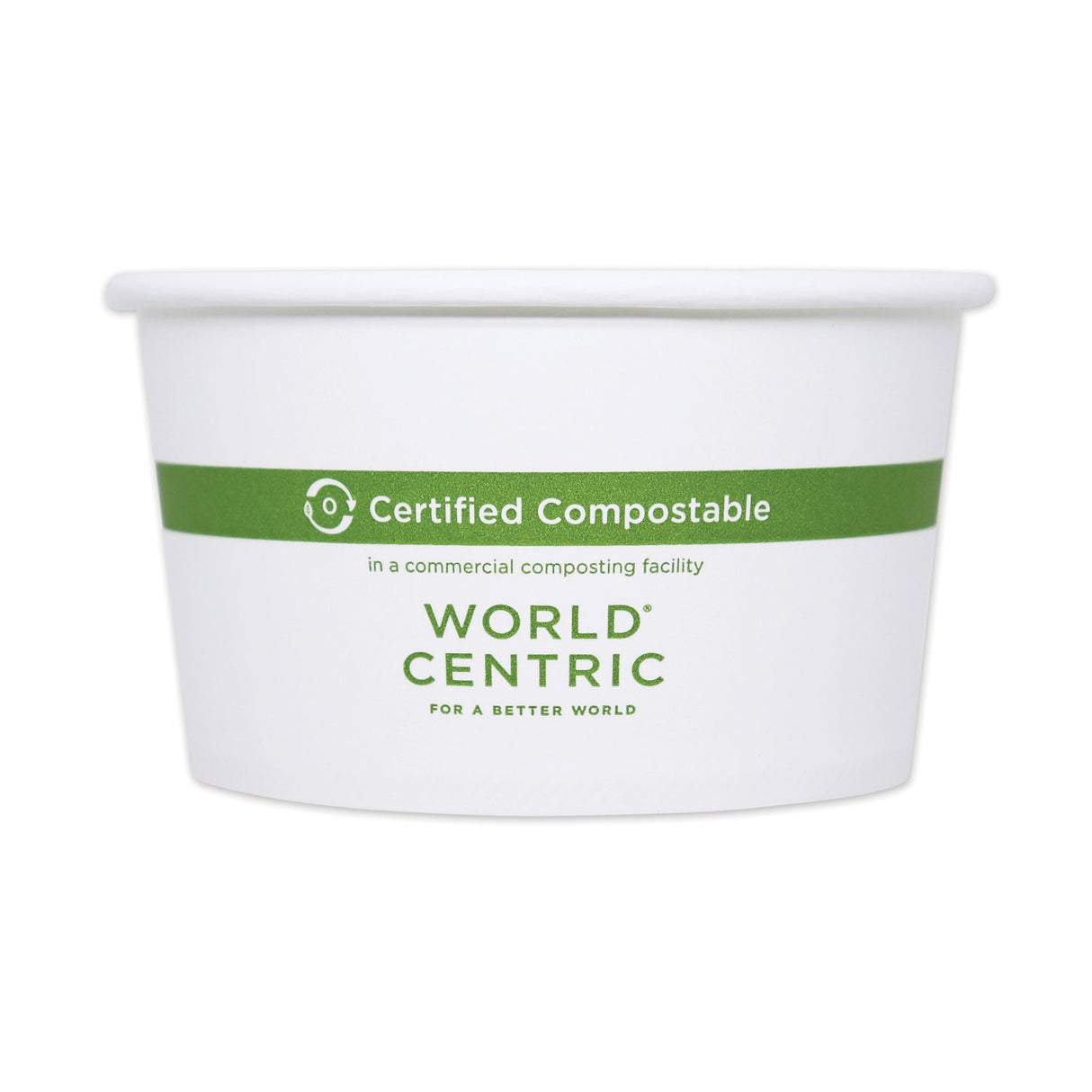World Centric Paper Bowls, 12 oz, 4.5" Diameter x 2.5"h, White, 500/Carton (BOPA12)