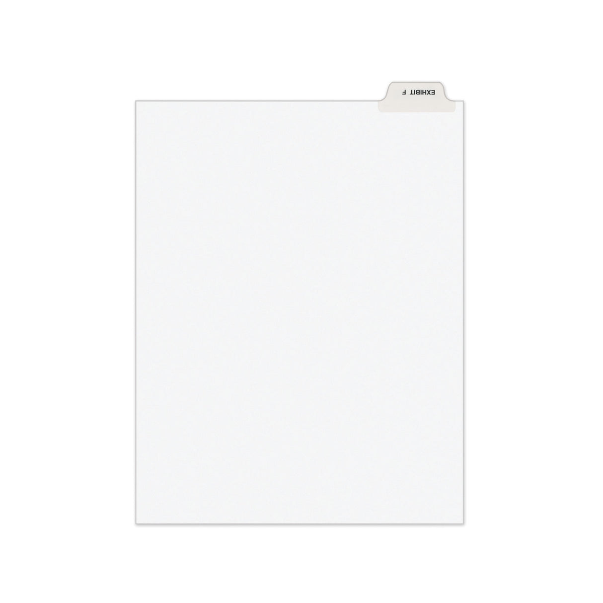 Avery-Style Preprinted Legal Bottom Tab Divider, 26-Tab, Exhibit F, 11 x 8.5, White, 25/PK (11945)