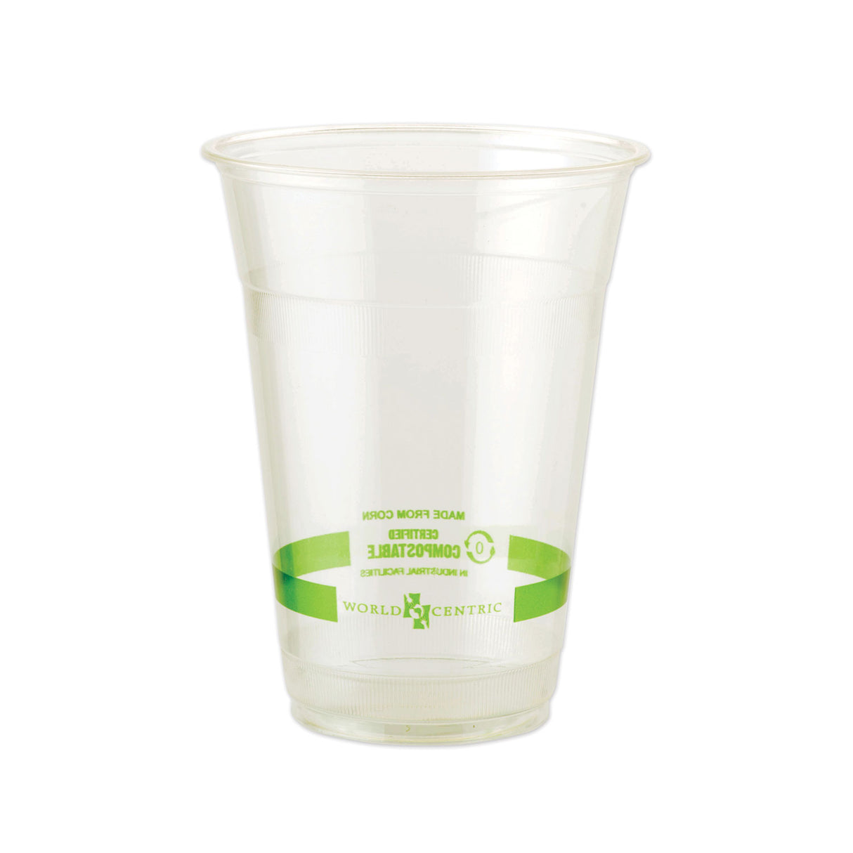 World Centric PLA Clear Cold Cups, 16 oz, Clear, 1,000/Carton (CPCS16)